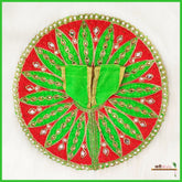 Shaneel Thread Moti Work Green Poshak